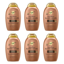 OGX Brazilian Keratin Smooth Shampoo for Dry Hair 385mL Pack of 6