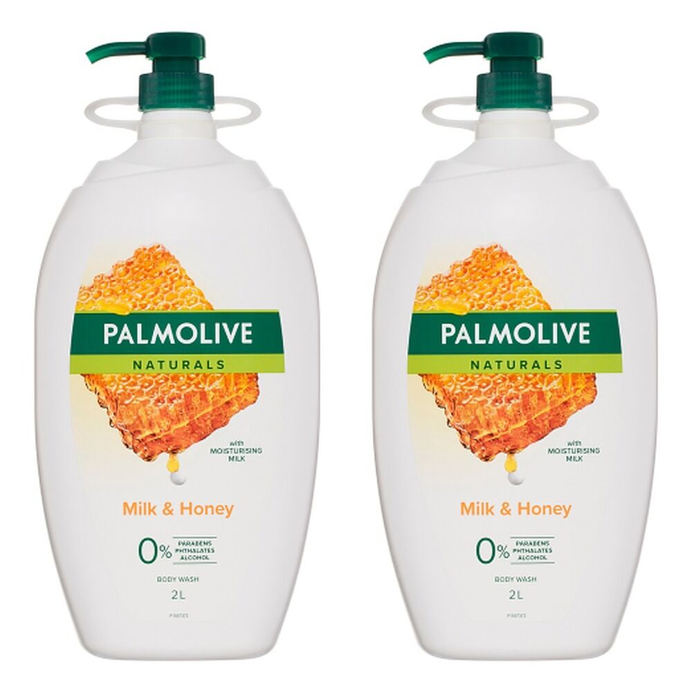 Palmolive Naturals Body Wash Milk & Honey Extracts 2L x 6 Bundle of 2
