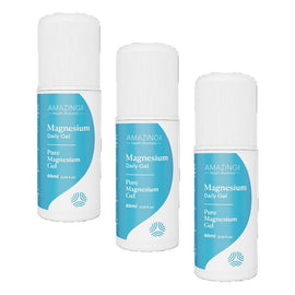 Amazing Oils Magnesium Daily Roll On Gel 60mL Pack of 3