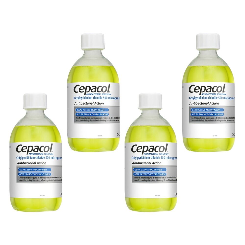 Cepacol Antibacterial Mouthwash Solution 500mL Pack of 4