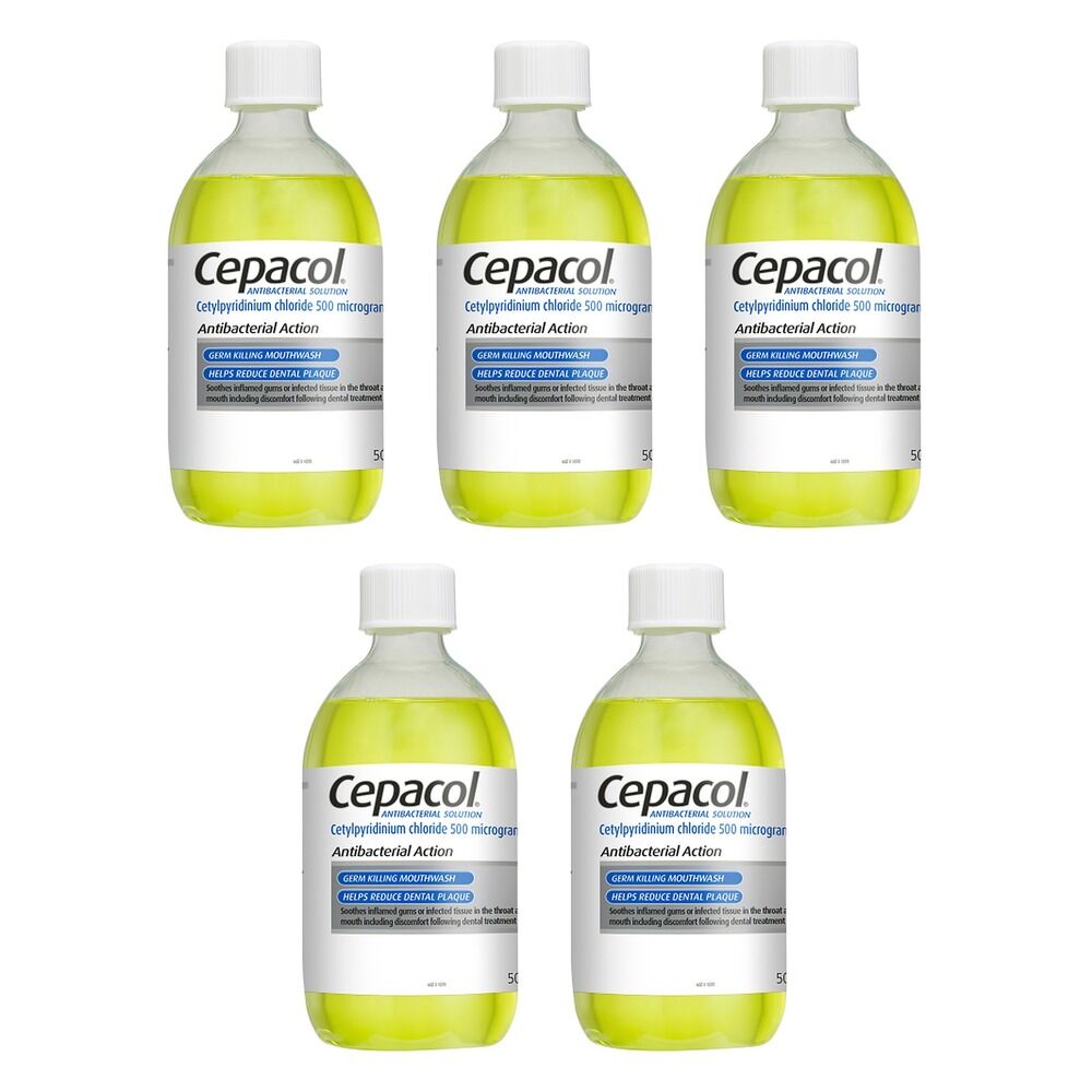 Cepacol Antibacterial Mouthwash Solution 500mL Pack of 5