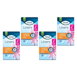 Tena Liners Ultimate Coverage Ultra Long Length 22 Pack x 6 Bundle of 4