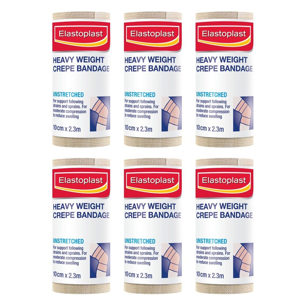 Elastoplast Heavy Crepe Bandage 10cm x 2.3m Pack of 6