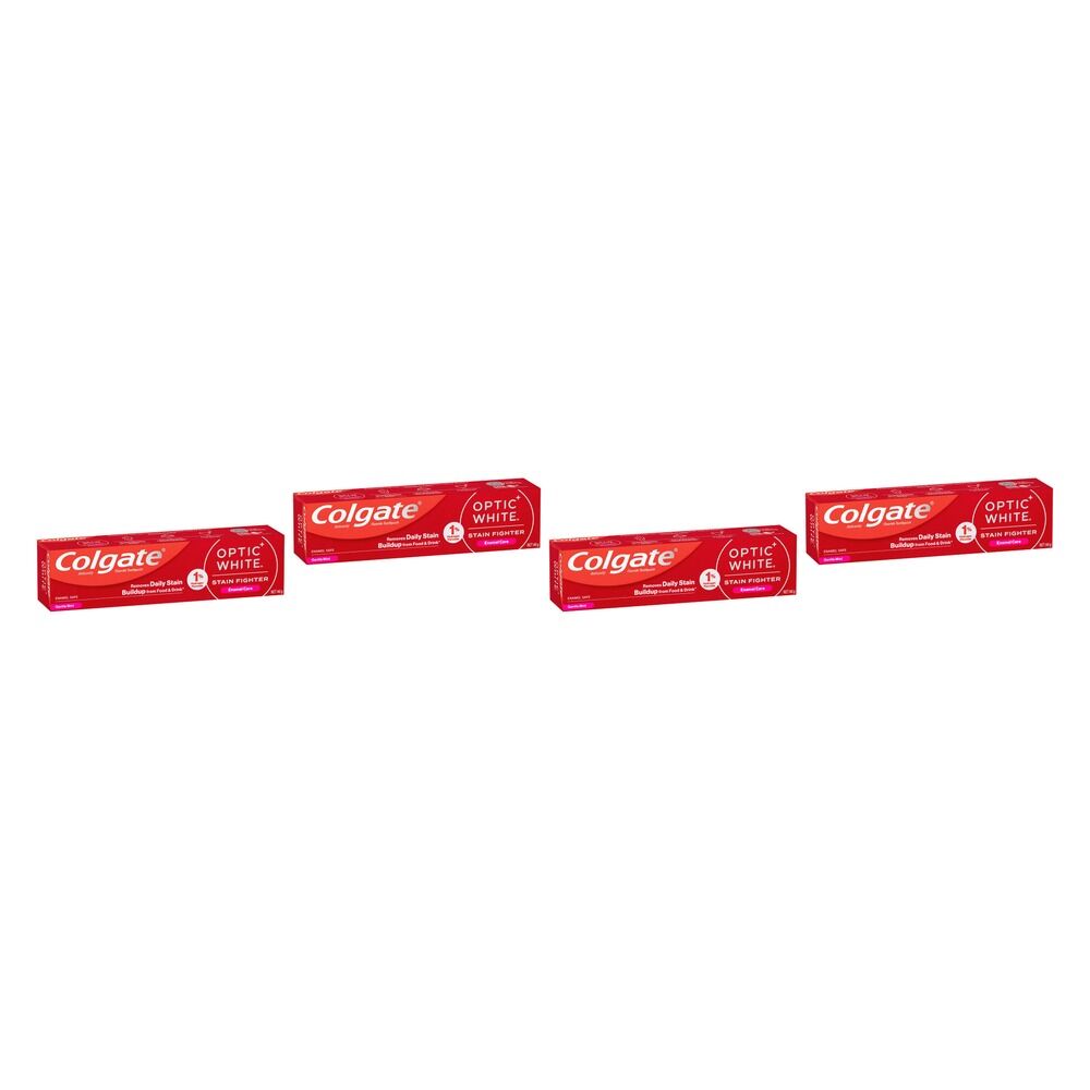Colgate Optic White Stain Fighter Enamel Care Gentle Mint Toothpaste Pack of 4