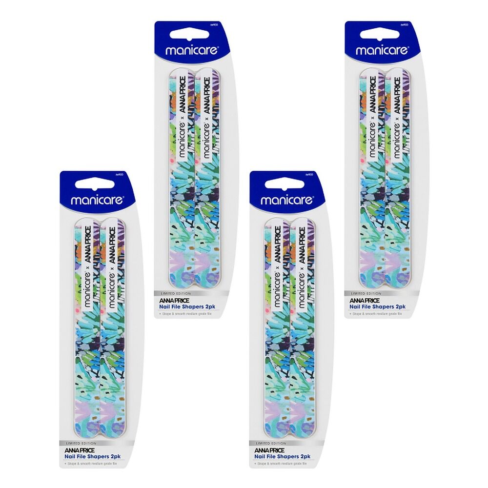 Manicare x Anna Price Nail File Shapers 2 Pack x 3 Bundle of 4