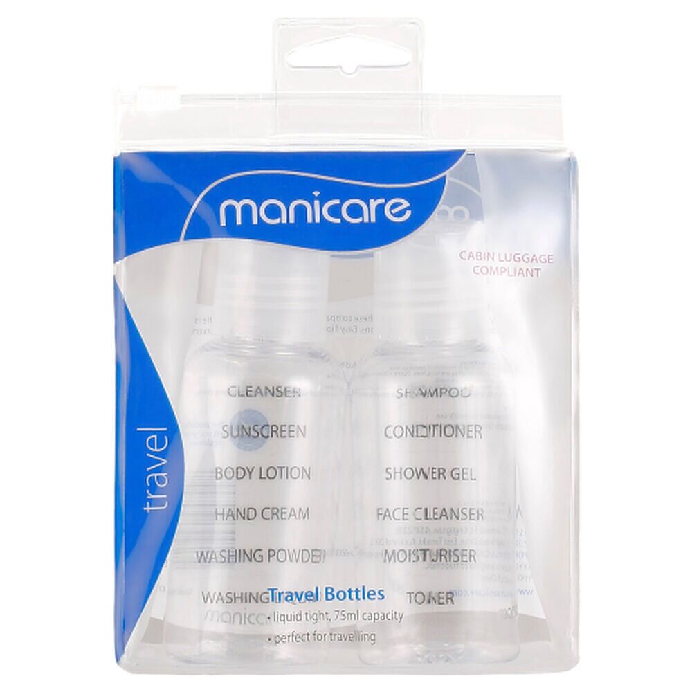 Manicare Travel Bottles 2 Pack x 3