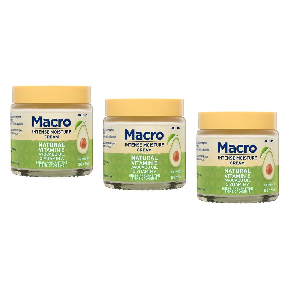 Macro Natural Vitamin E Cream 100g Pack of 3