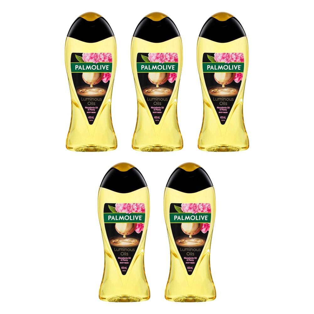 Palmolive Luminous Oils Shower Gel Macadamia Oil with Peony 400mL Pack of 5