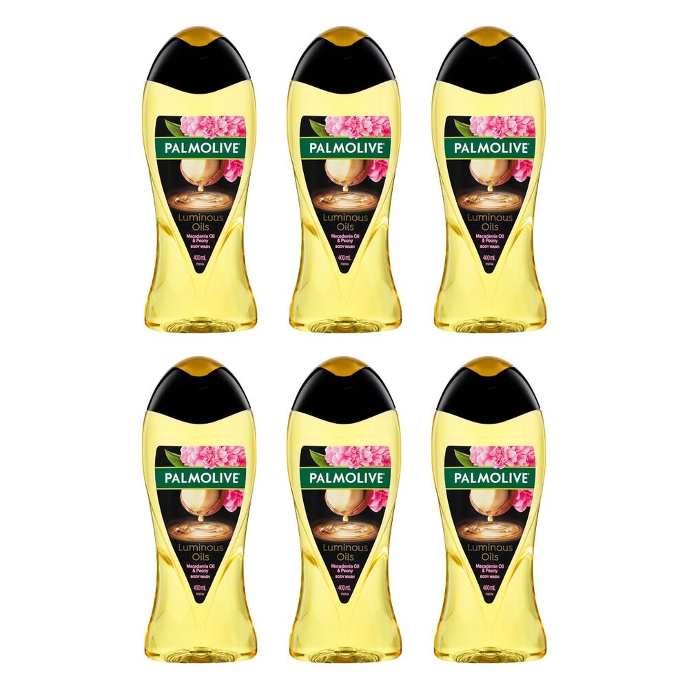 Palmolive Luminous Oils Shower Gel Macadamia Oil with Peony 400mL Pack of 6