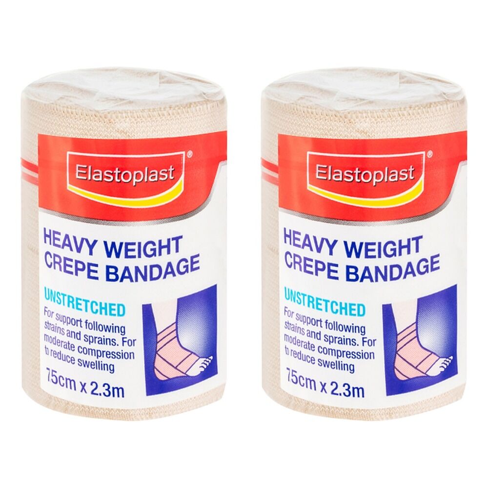Elastoplast Crepe Bandage Unstretched 7.5cm x 2.3m Pack of 2