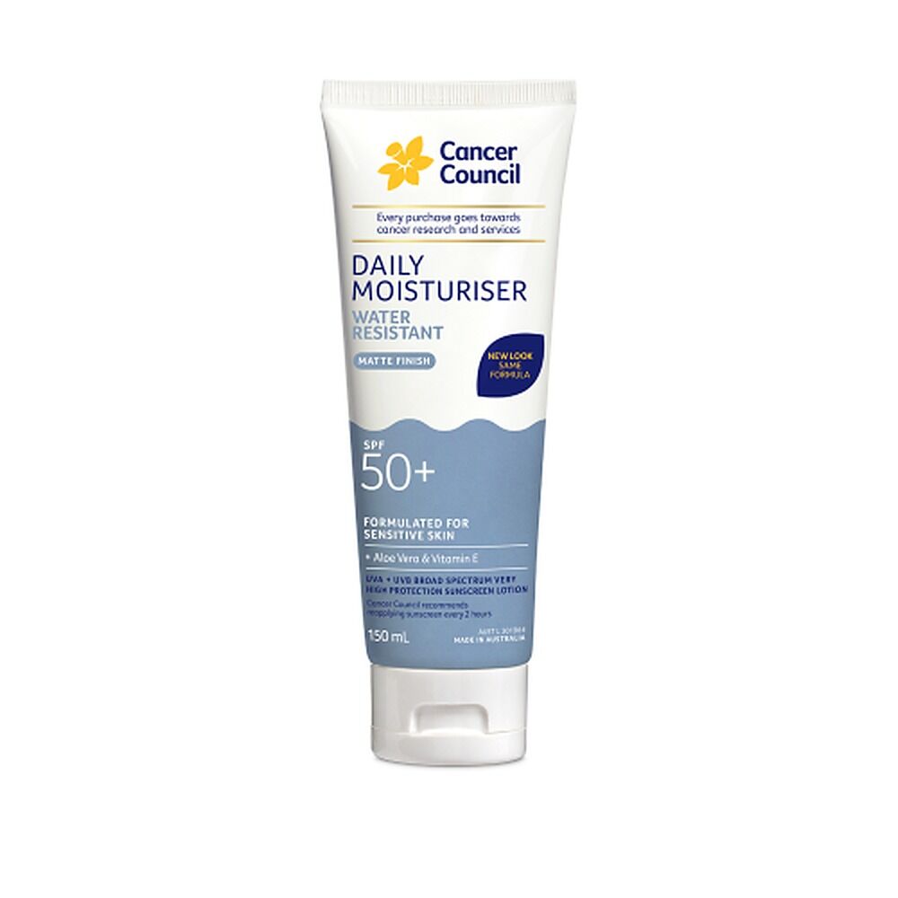 Cancer Council Face & Body Moisturiser Invisible Water-resistant SPF 50+ 150mL