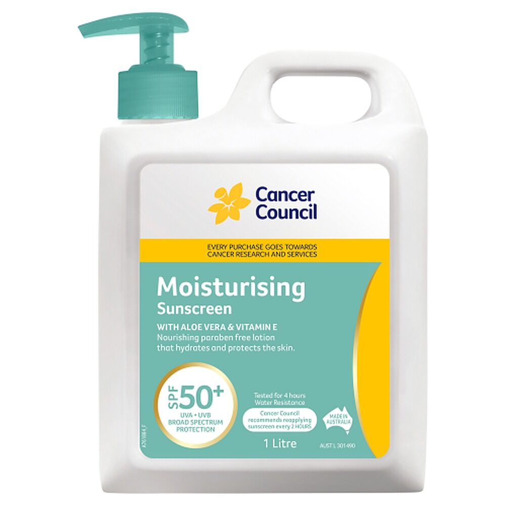 Cancer Council Moisturising Sunscreen SPF 50+ 1L