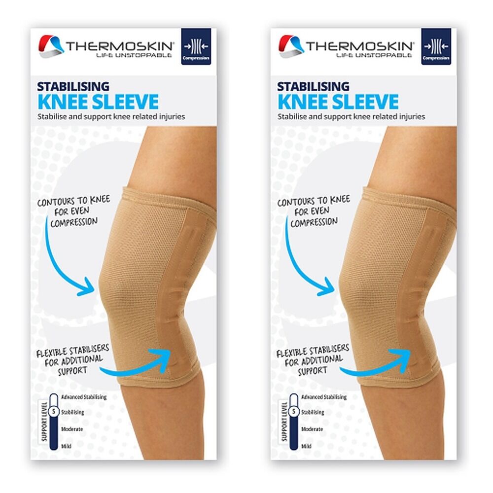 Thermoskin Stabilising Knee Sleeve Medium Beige Pack of 2