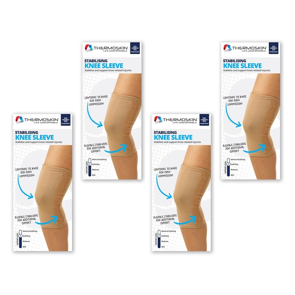 Thermoskin Stabilising Knee Sleeve Medium Beige Pack of 4