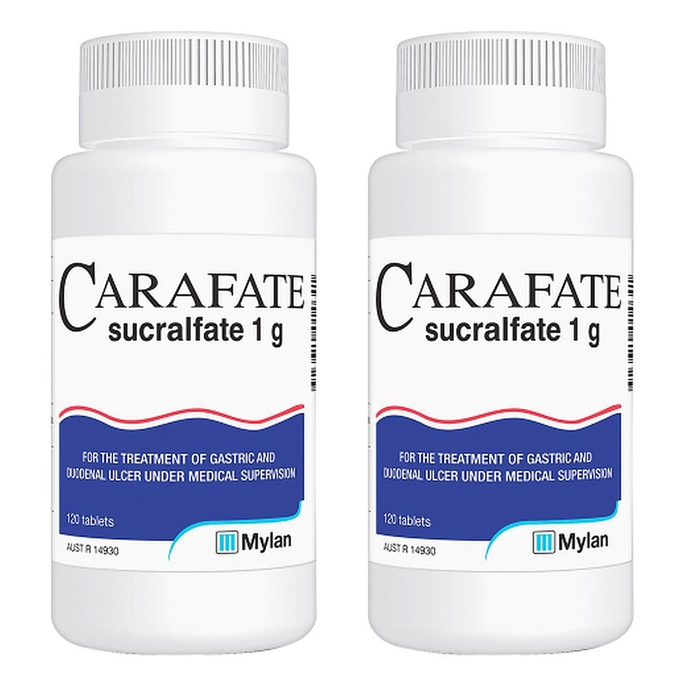 Carafate Sucralfate 1g 120 Tablets Pack of 2
