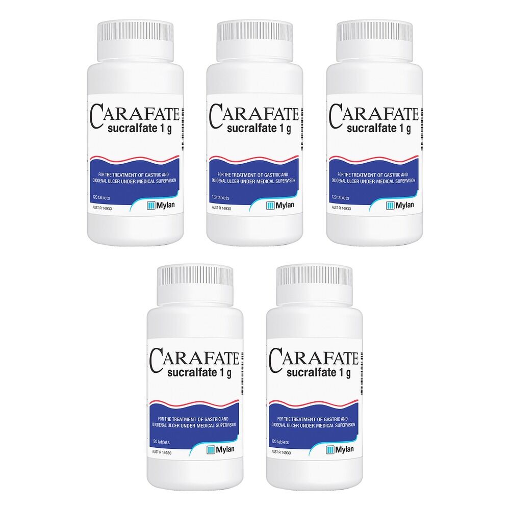 Carafate Sucralfate 1g 120 Tablets Pack of 5