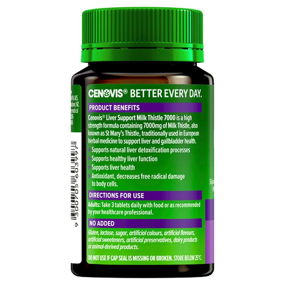 Cenovis Liver Support Milk Thistle 7000 75 Tablets x 3