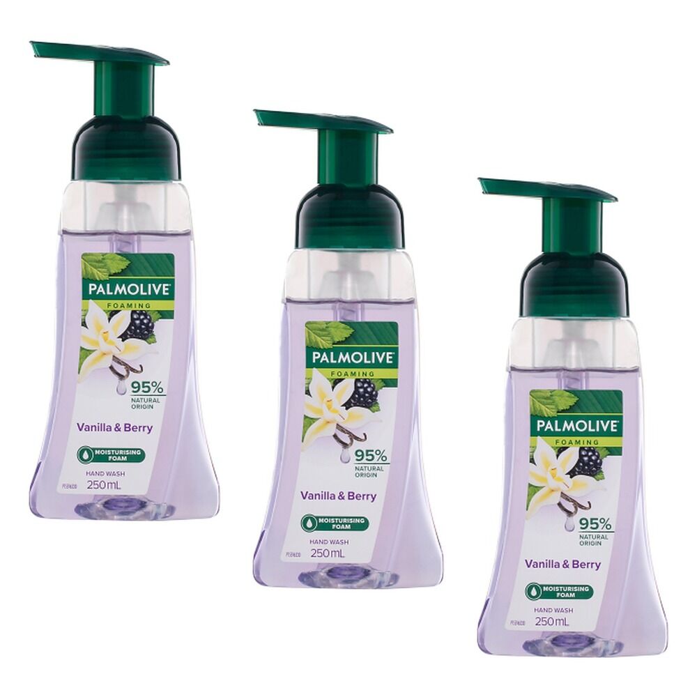 Palmolive Foaming Nourishing Hand Wash Vanilla & Wild Berries 250mL Pack of 3