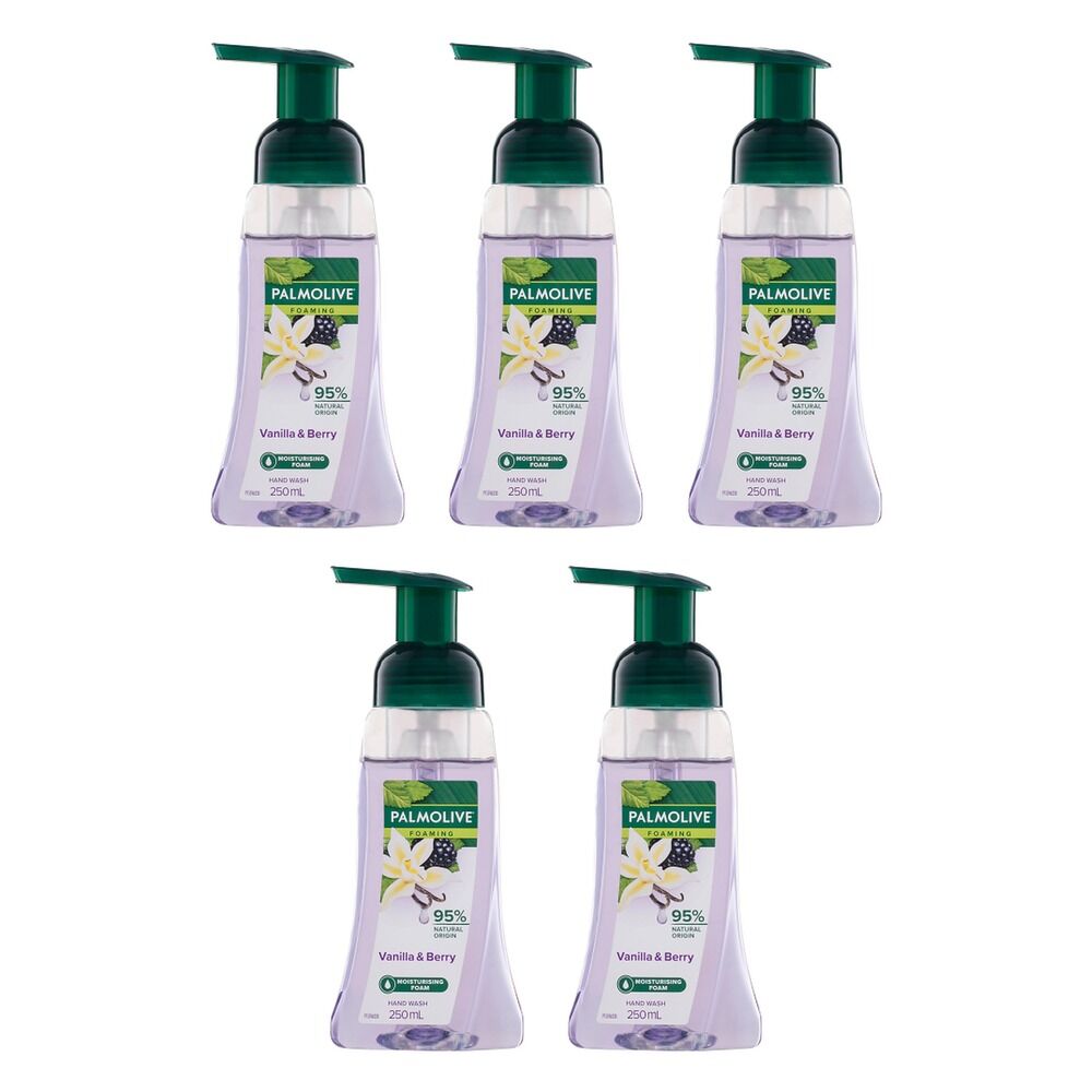 Palmolive Foaming Nourishing Hand Wash Vanilla & Wild Berries 250mL Pack of 5