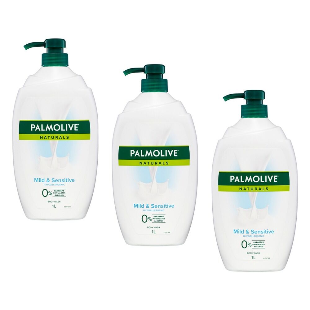 Palmolive Naturals Mild & Sensitive Body Wash 1L Pack of 3