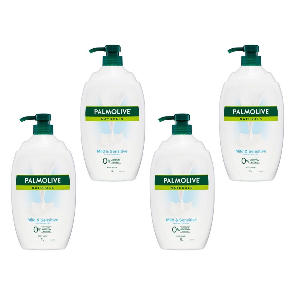 Palmolive Naturals Mild & Sensitive Body Wash 1L Pack of 4