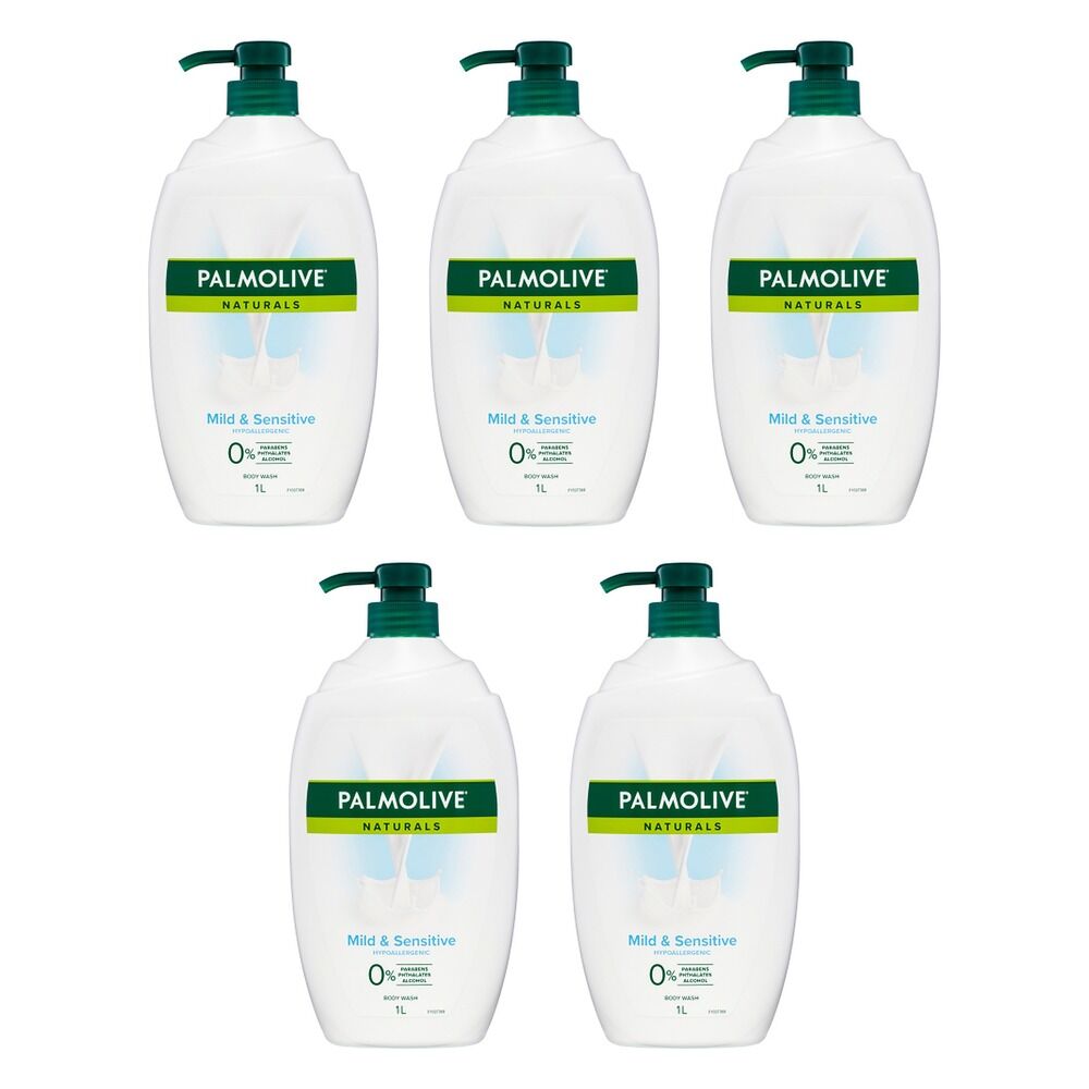 Palmolive Naturals Mild & Sensitive Body Wash 1L Pack of 5