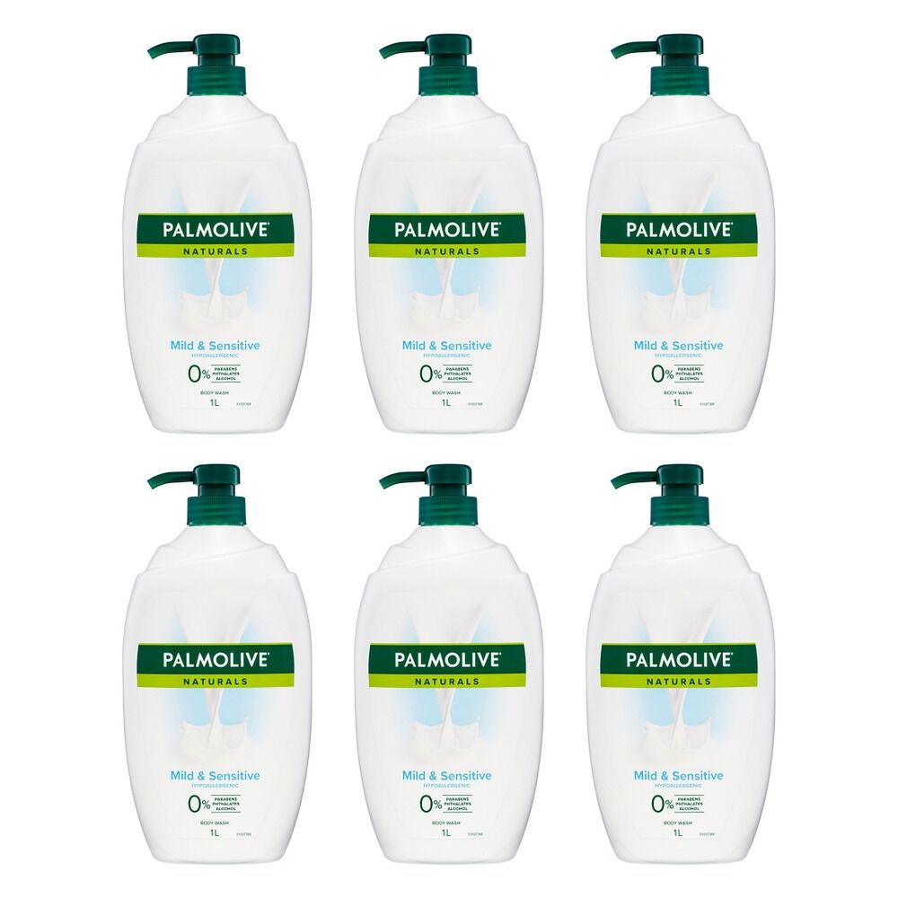 Palmolive Naturals Mild & Sensitive Body Wash 1L Pack of 6