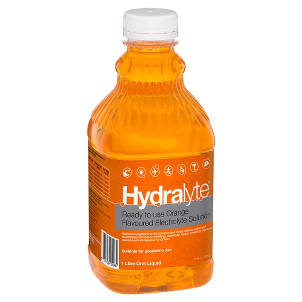 Hydralyte Orange Flavoured Electrolyte Solution 1 L