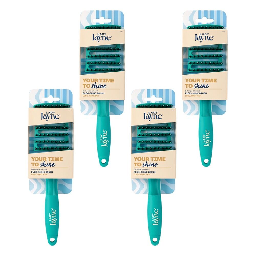 Lady Jayne Flexi-Shine Detangling Brush x 3 Bundle of 4