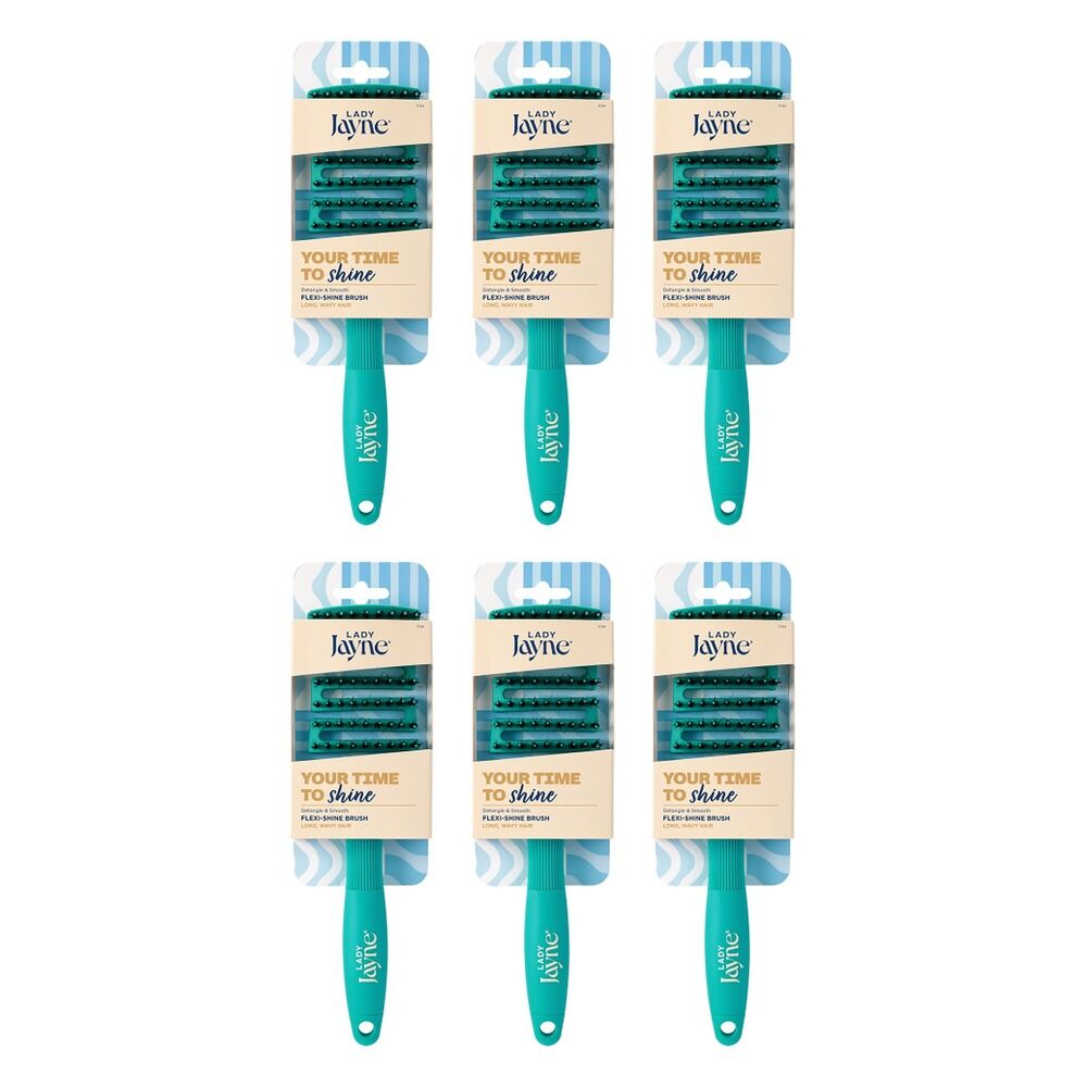 Lady Jayne Flexi-Shine Detangling Brush x 3 Bundle of 6