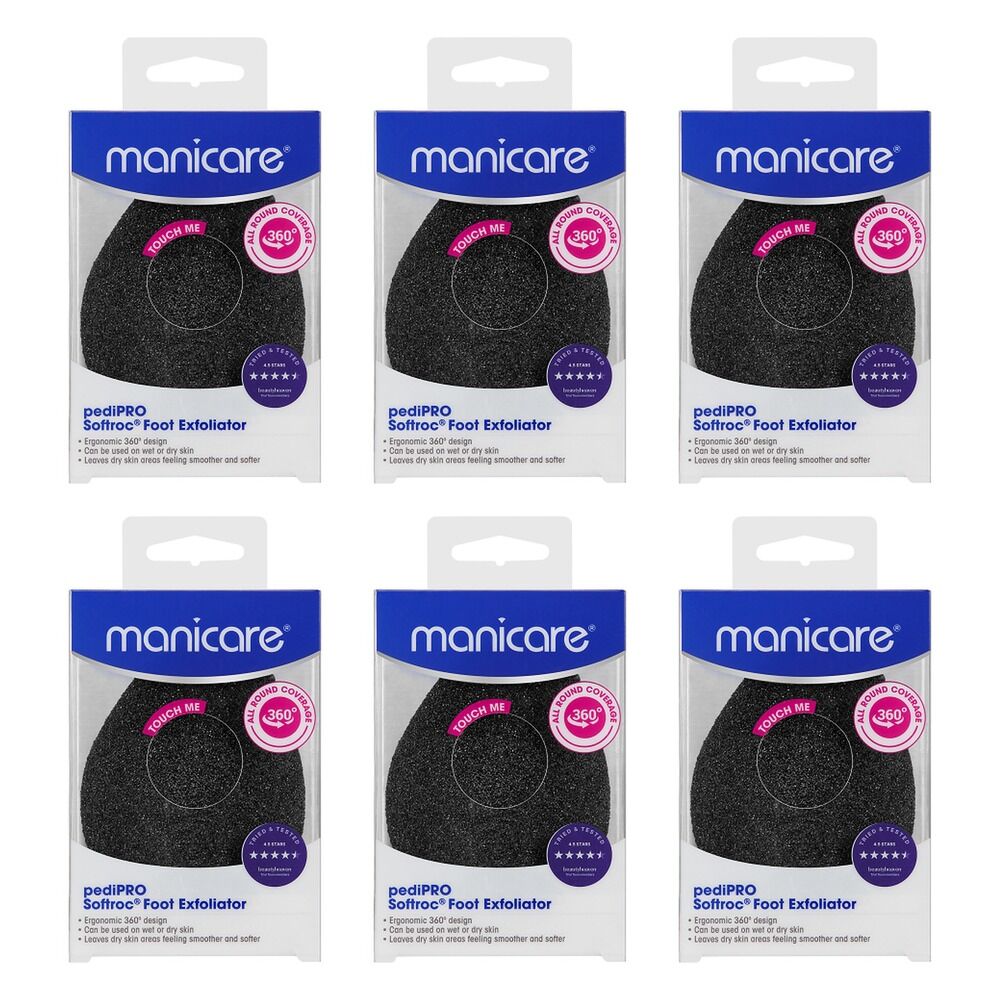 Manicare pediPRO Soft Roc Foot Exfoliator x 3 Bundle of 6