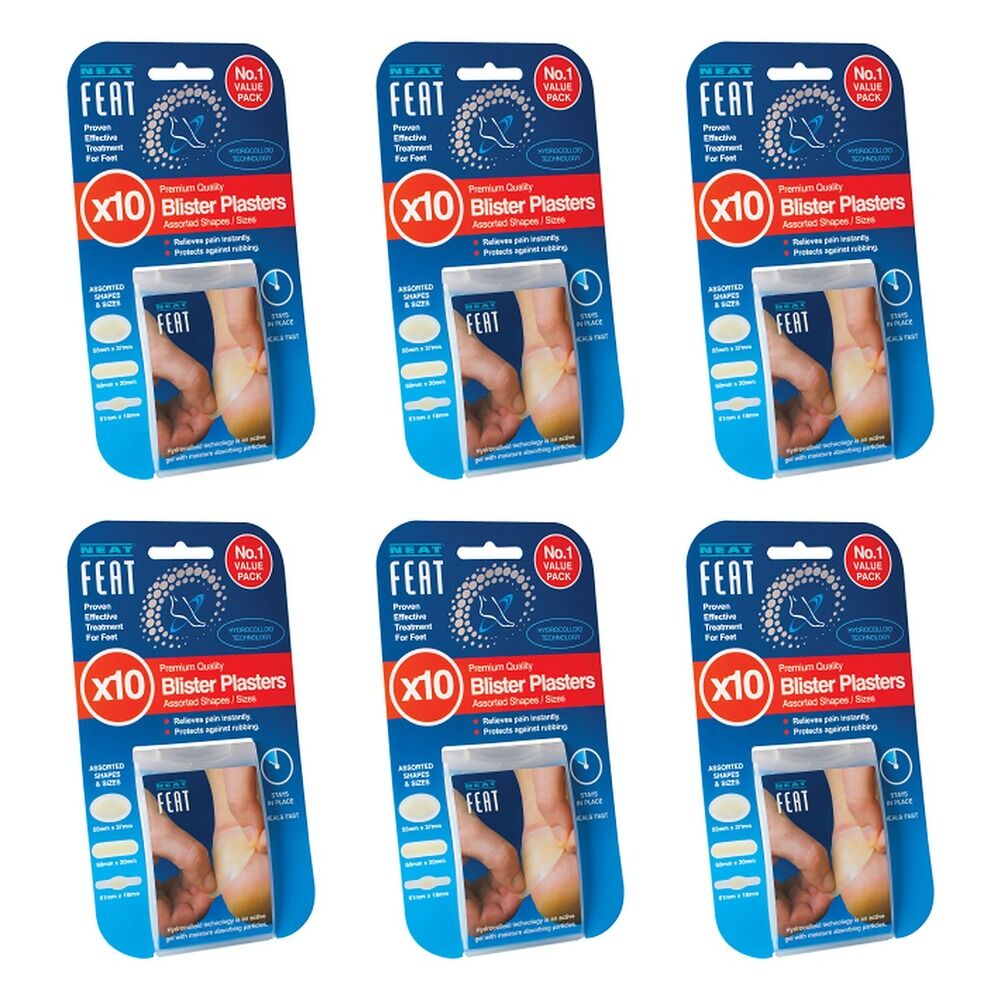 Neat Feat Blister Plaster 10 Pack Bundle of 6