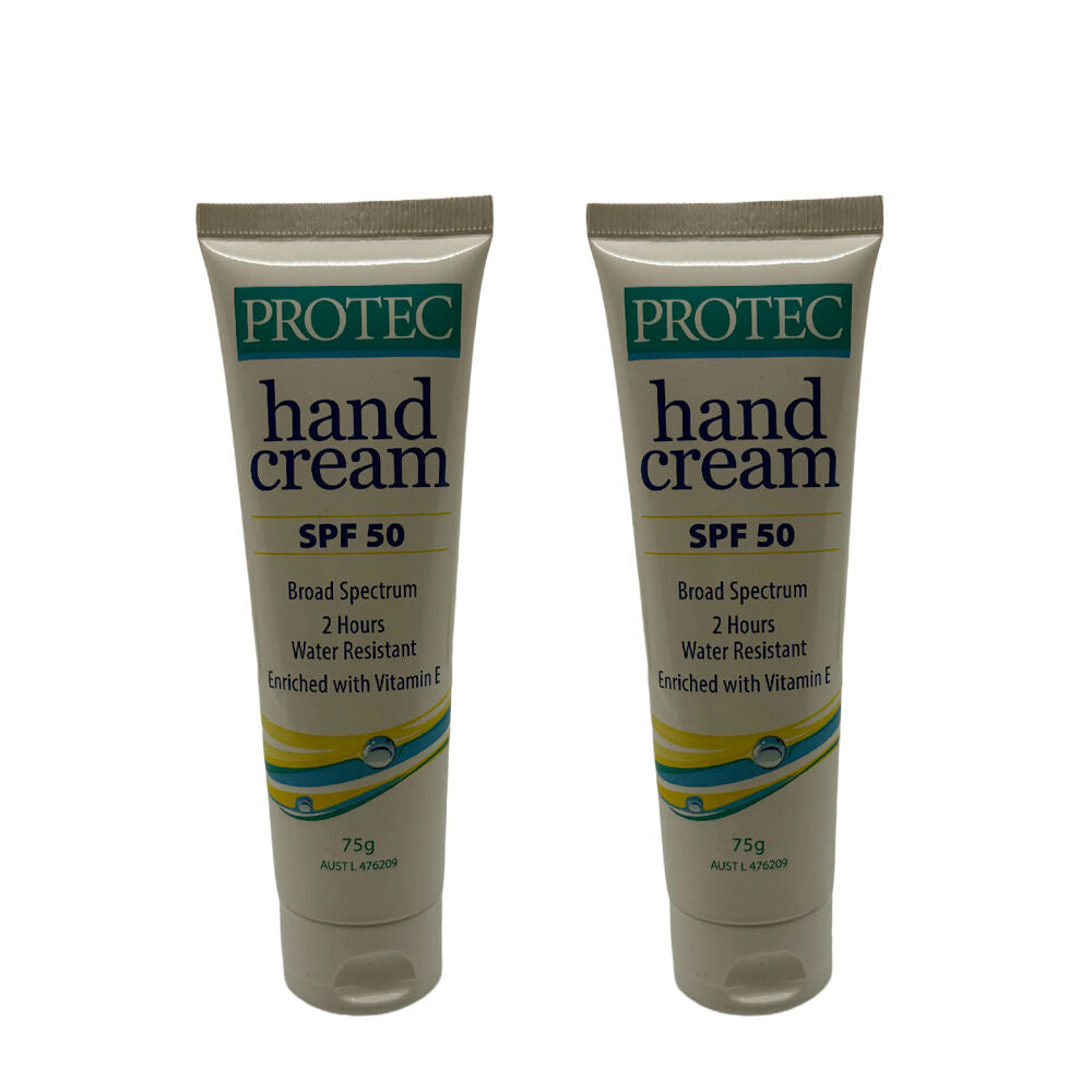 PROTEC Hand Cream SPF 50 75g Twin Pack 2 Hour Water Resistant