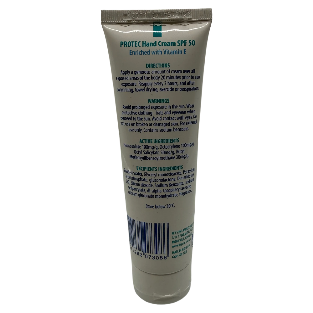 Protec Hand Cream SPF 50 75g Tube