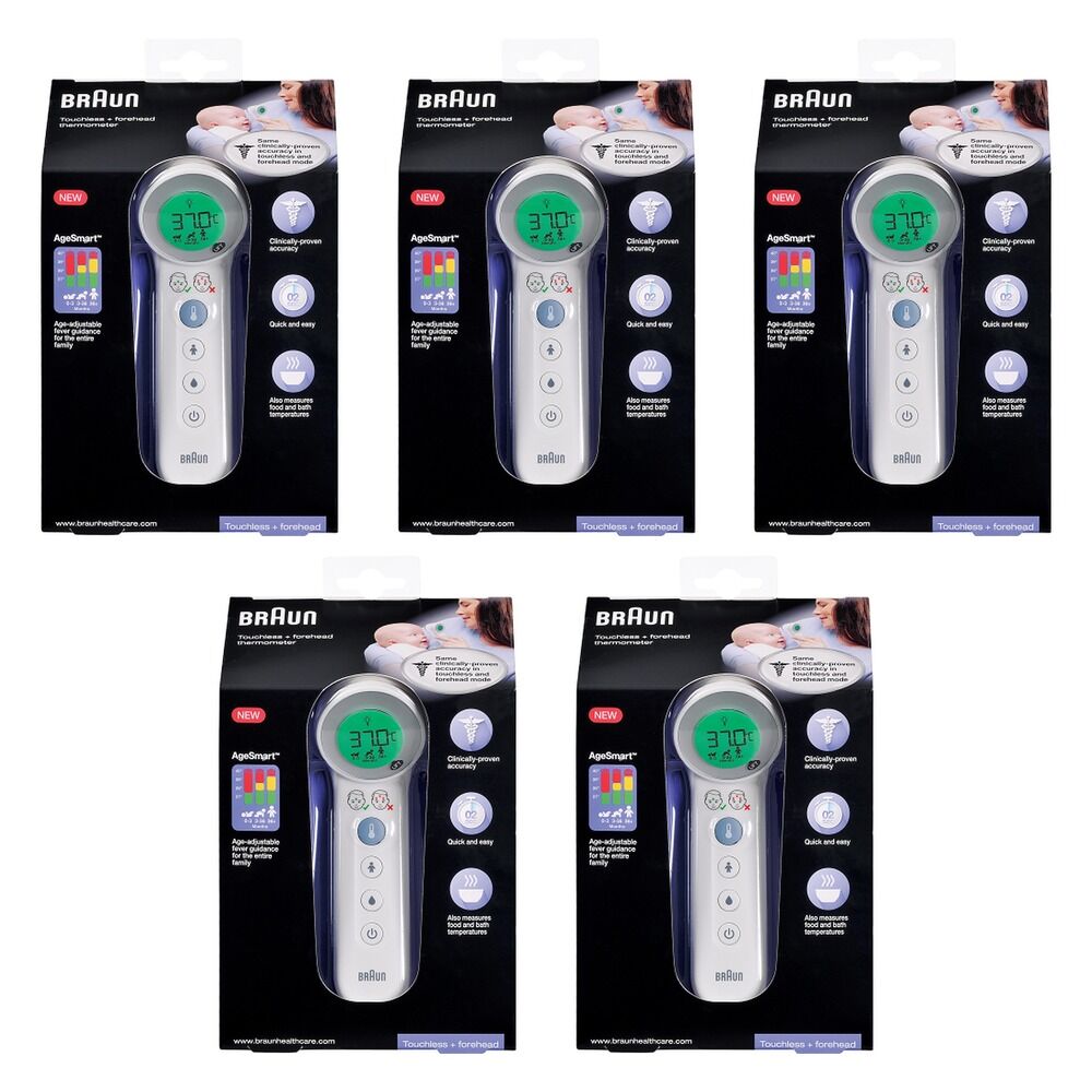 Braun Touchless + Forehead Thermometer Pack of 5