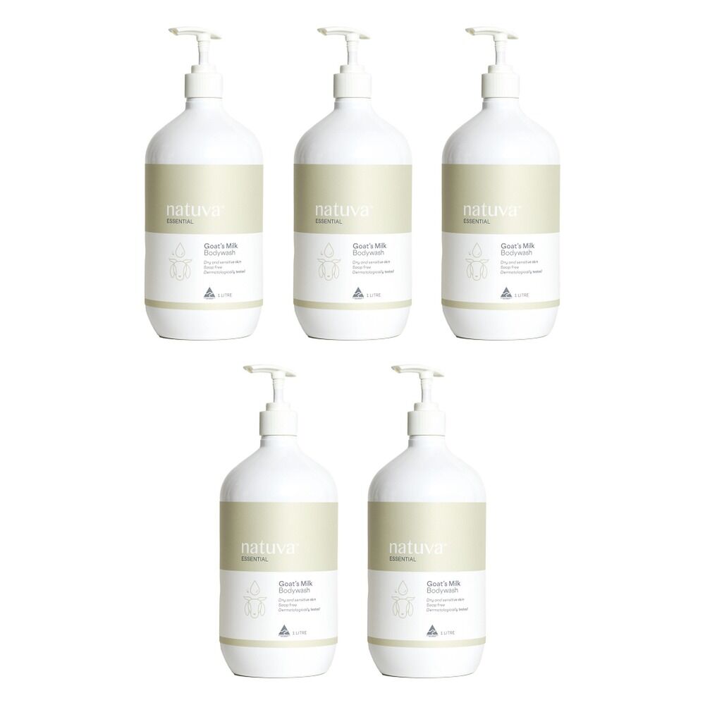 Natuva Body Goats Milk Body Wash 1 L Pack of 5