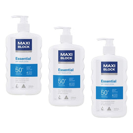 Maxiblock Sun Essential SPF50+ 500mL Pack of 3