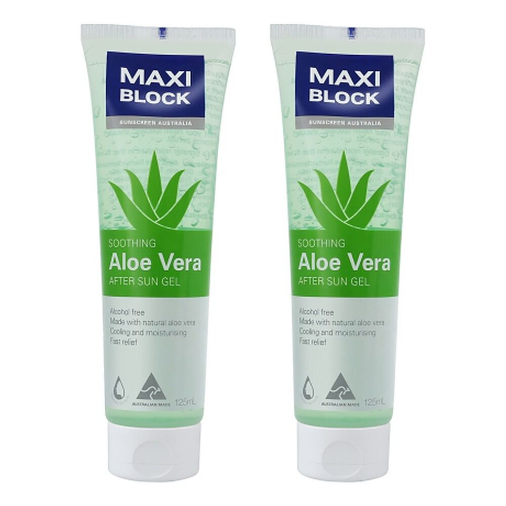 Maxiblock Sun After Sun Aloe Gel 125mL Pack of 2