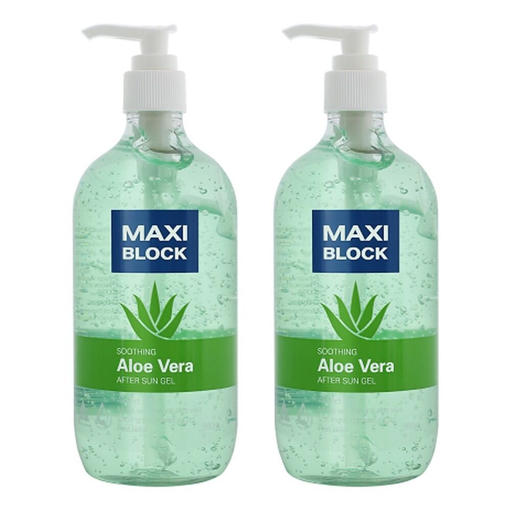 Maxiblock Sun After Sun Aloe Gel 500mL Pack of 2