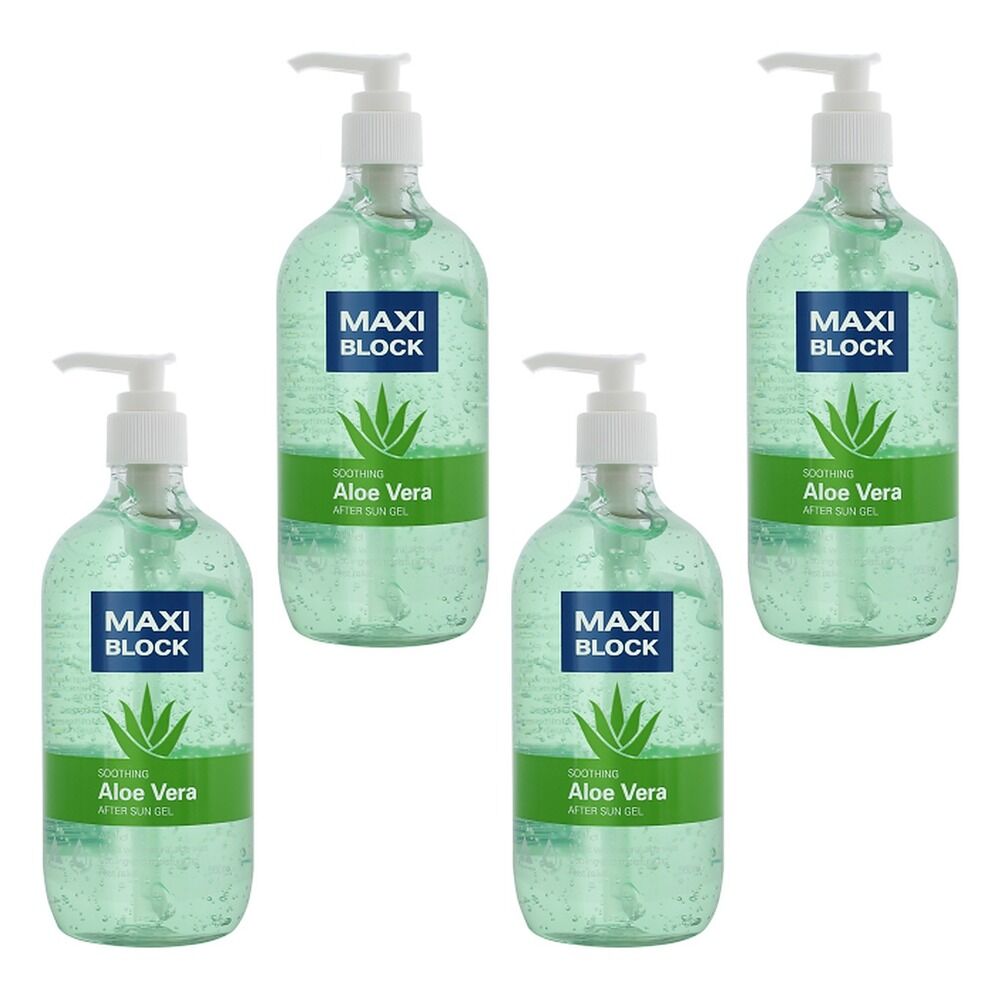 Maxiblock Sun After Sun Aloe Gel 500mL Pack of 4