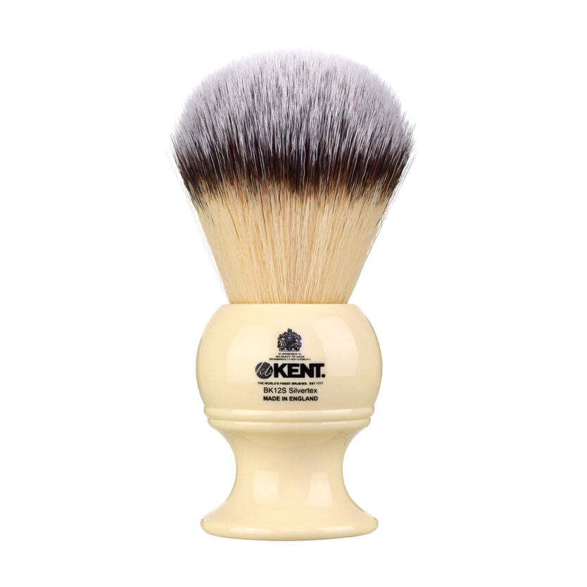 Kent Extra Large Synthetic Ivory White Shaving Brush