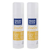 Maxiblock Sun Zinc Stick Clear SPF50+ 12g Pack of 2
