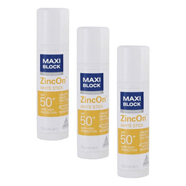 Maxiblock Sun Zinc Stick Clear SPF50+ 12g Pack of 3