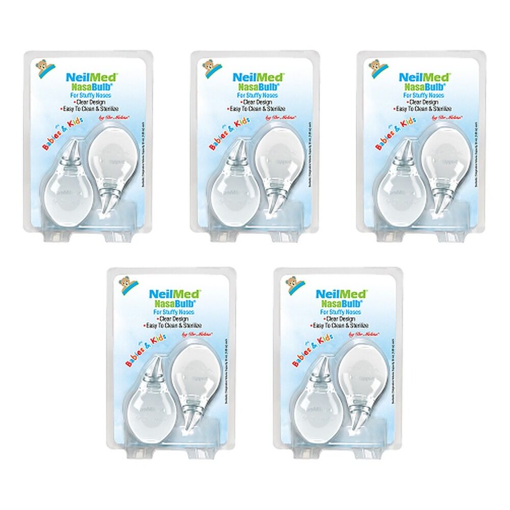 Neilmed Nasabulb Nose Aspirator 2 Pack Bundle of 5
