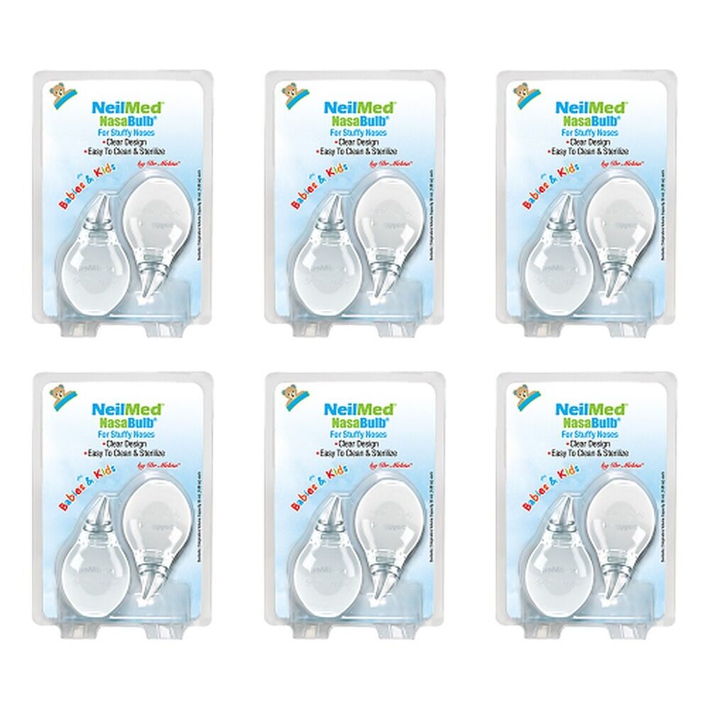 Neilmed Nasabulb Nose Aspirator 2 Pack Bundle of 6