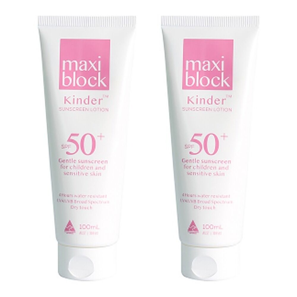 Maxiblock Sun Kinder Sunscreen SPF50+ 100mL Pack of 2