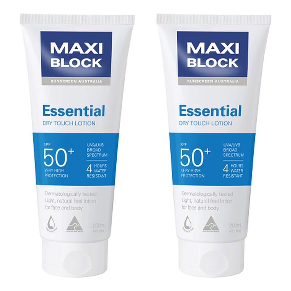 Maxiblock Sun Essential SPF50+ 200mL Pack of 2