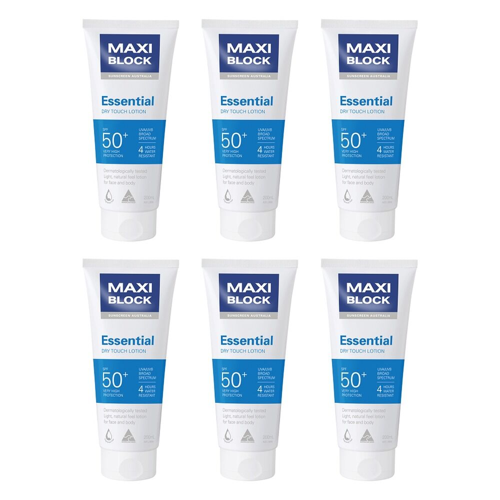 Maxiblock Sun Essential SPF50+ 200mL Pack of 6