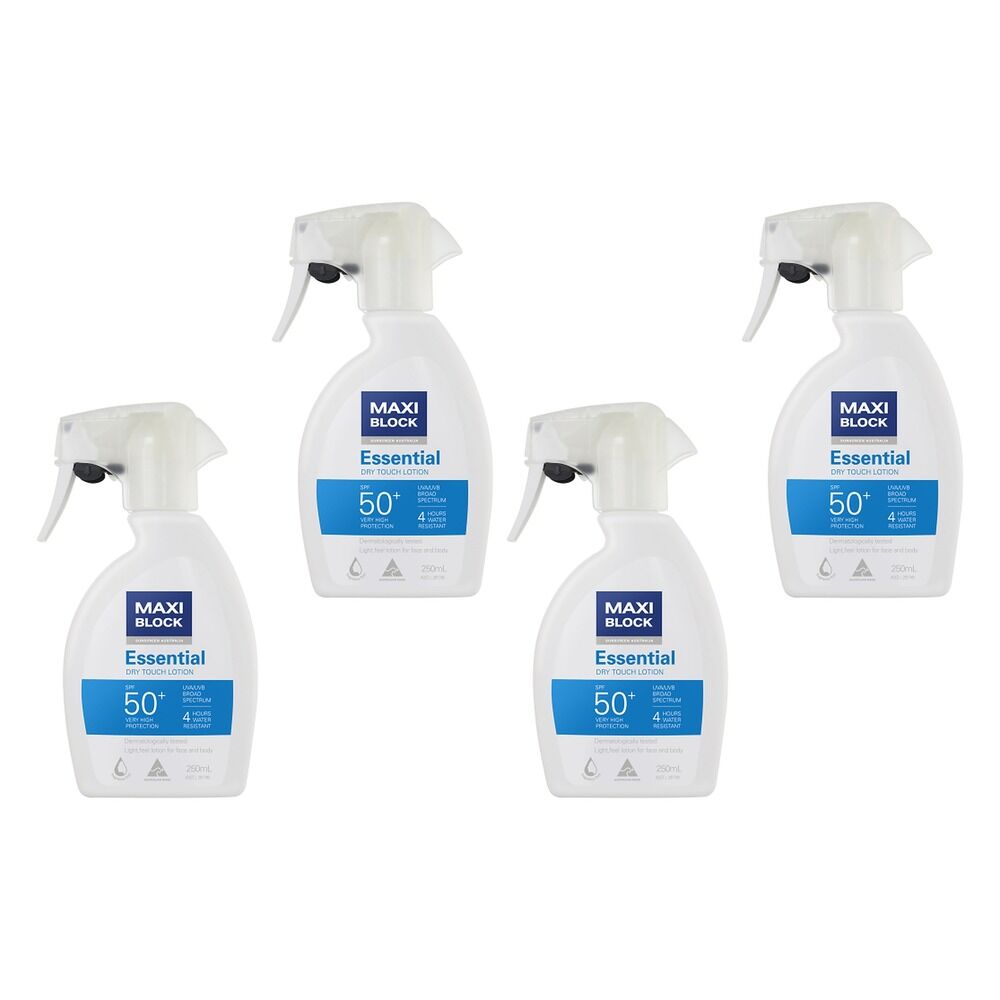 Maxiblock Sun Essential SPF50+ Spray 250mL Pack of 4