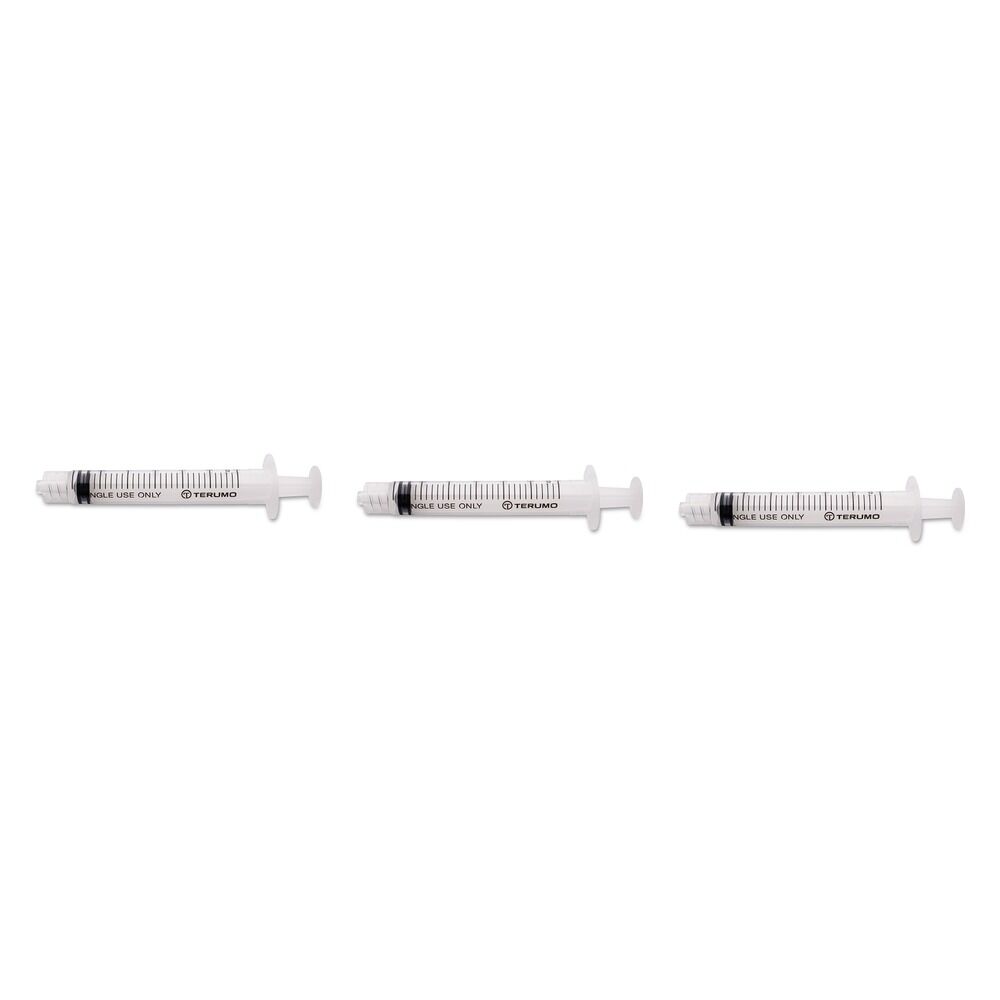 Terumo Syringe NN 3mL LL 100 Pack Bundle of 3